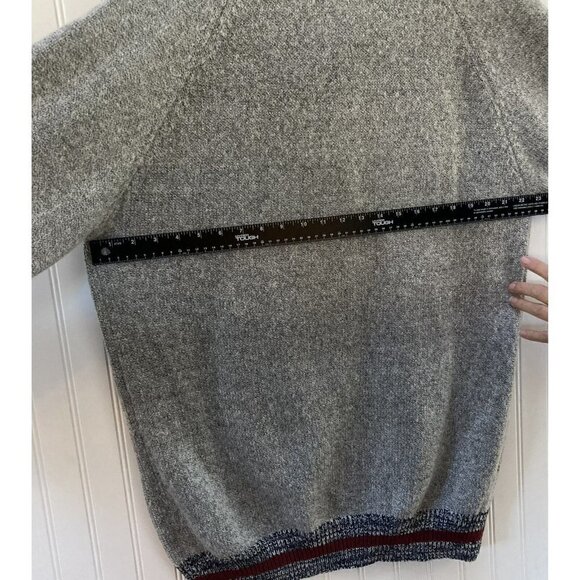 Rue 21 Men’s NWT Navy Burgundy Red Shawl Collar Cuff Gray Sweater-XXL - Picture 7 of 8